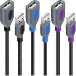 Rallonge usb 2. 0 type a mle vers type a femelle de 1, 83 m pour chargement et synchronisation 3ft noir, ...