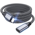 Rallonge usb c 1m 100w 10gbps, cable usb c 3. 2 gen 2 male femelle 4k@60hz charge rapide et transfert ...