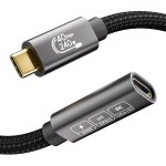 Rallonge usb c 2m, 40gbps cable rallonge usb c, m�le a femelle usb 4 8k@60hz, pd 3. 1 240w 5a cable extension ...