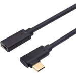 Rallonge usb c coude, usb c male femelle chargement et la synchronisation de donnes usb (1. 5m coude)[gbp6271 ...