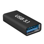 Rallonge usb c femelle vers usb 3. 1 femelle transferts rapide 5gbps compact noir