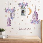 Ramadan stickers muraux décoration murale eid mubarak art mural décoration pvc sticker mural etoile lanterne ... Ramadan stickers muraux décoration murale eid mubarak art mural décoration pvc sticker mural etoile lanterne ...
