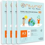 Ramette de papier a3 90g avec 1000 feuilles blanches, papier multifonctionnel pour un usage scolaire ...