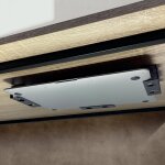 Rangement pour ordinateur portable sous le bureau - [ jusqu' 30 mm d'paisseur ] - support avec protection ...