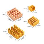Raspberry pi 4 modle b 4 pices, dissipateur thermique en aluminium, argent, noir, or, bleu, radiateur ...
