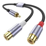 Rca splitter 1 mâle 2 femelle, câble audio vidéo adaptateur rallonge compatible avec woofer, haut - parleur, ... Rca splitter 1 mâle 2 femelle, câble audio vidéo adaptateur rallonge compatible avec woofer, haut - parleur, ...