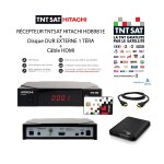 Recepteur tntsat hitachi hdb981e + disque dur externe 1 tera + cable hdmi – carte tntsat incluse Recepteur tntsat hitachi hdb981e + disque dur externe 1 tera + cable hdmi – carte tntsat incluse