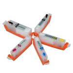 Recharge de cartouche encre 5 couleurs pgi - 380 cli - 381 avec puce, pour imprimante canon pixma ts6130 ...