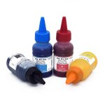 Recharge encre pigment�e, 4 couleurs, 100ml, pour imprimante hp designjet t230, t250, t650