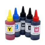 Recharge encre pigment�e pour imprimante canon pixma, 5 pi�ces, 100ml, pgi - 370 cli - 371, mg5730, ts5030, ...