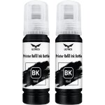 Recharges universelle d'encre pour imprimante, 70ml noire kits de recharge compatible avec epson, brother, ...