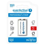 Rechargeable battery everactive 6f22 / 9v li - ion 550 mah with usb type