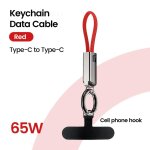 (red with hook / ) porte - cls usb type c cordon de donnes pd65w usb c  type c cble 3a charge rapide ...