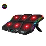 Refroidisseur d'ordinateur portable rgb 12 - 17 pouces, cran led, coussin de refroidissement pour ordinateur ...