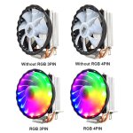 Refroidisseur de processeur x200, 2 tuyaux de chaleur, rgb, 120x120x25mm, pwm, 3 broches / 4 broches, ...