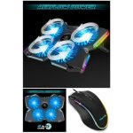 Refroidisseur rgb air stream spirit of gamer pc portable 17  4 ventilateurs airblade 900rpm + 2 ports ...