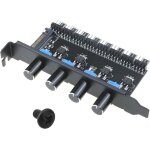 Régulateur de vitesse de ventilateur 4 boutons pc 8 canaux pour pc, ordinateur, système de refroidissement ... Régulateur de vitesse de ventilateur 4 boutons pc 8 canaux pour pc, ordinateur, système de refroidissement ...