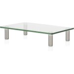 Rhausseur d'ecran en verre, support de moniteur, support d'ordinateur portable, pc, tv, pour le bureau ...