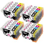 Remplacement pour canon pgi - 5 cli - 8 cartouches d'encre 20 pack, utiliser avec canon ip4200 ip4300 ...