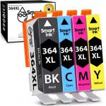 Compatible remplacement des cartouches d'encre pour hp 364 xl 364xl high yield 4 pack (bk &c / m / y) ...