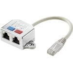 Renkforce - rj45 r�seau informatique adaptateur en t cat 6 [2x rj45 femelle - 1x rj45 m�le] 15. 00 cm ...