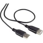 Renkforce usb 2. 0 c�ble d'extension [1x usb 2. 0 prise m�le a - 1x usb 2. 0 femelle a] 1 m noir supersoft ...