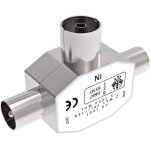 R�partiteur � 2 sorties connecteur coaxial d'antenne tv, type t / f distributeur femelle vers double ...