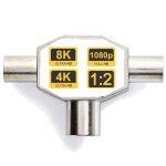 R�partiteur d'antenne i bo�tier en m�tal blind� en t coaxial coaxial 2 appareils r�partiteurs tv dvbc ...