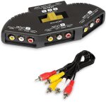 Rpartiteur audio / vido rca 4 voies pour projecteur tv - connexion xbox, dvd, ps3, wii, dcodeur cble ...