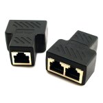 Rpartiteur de cble rseau ethernet lan 1  2 voies, adaptateur de prise femelle rj45 pour ordinateur ...