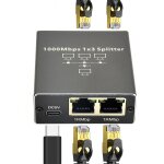 Répartiteur ethernet gigabit 1 à 2 / 3 / 4, répartiteur internet lan rj45 1000mbps pour ordinateur / ... Répartiteur ethernet gigabit 1 à 2 / 3 / 4, répartiteur internet lan rj45 1000mbps pour ordinateur / ...