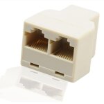R�partiteur ethernet rj45 femelle, 1 � 2 voies, pratique et universel, 5 pi�ces, adaptateur de c�ble, ...