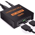 Rpartiteur hdmi 1 en 2 sorties 4k 3d 1 vers 2 voies pour double cran, cble hub 2 ports full hd pour ...