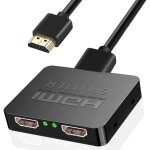 Rpartiteur hdmi 1 en 2 sorties 4k 3d 1 vers 2 voies pour double ecran, cble hub 2 ports pour ps3 / ...