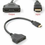 R�partiteur hdmi 1 entr�e m�le � 2 sorties femelles, adaptateur de c�ble convertisseur 1080p, convertisseur ...