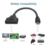 R�partiteur hdmi 4k 1 entr�e vers 2 sorties pour t�l�viseurs hd, moniteurs et projecteurs - connecteurs ...