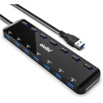 Rpartiteur hub usb 3. 0  7 ports, multiprise usb ultra fine avec interrupteur d'alimentation individuel ...