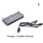 R�partiteur de moyeu 5v 3 / 4 broches 10 sata, alimentation argb / rvb, c�ble d'extension led, offre ...