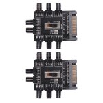 Rpartiteur multi - voies 2x, ventilateur de refroidissement hub pour ordinateur pc sata 1  8 3 broches ...