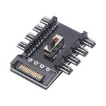 Rpartiteur multidirectionnel, ventilateur de refroidissement hub pc sata 1  8 3 broches 12v prise d'alimenta ...
