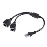 R�partiteur de prise rj45 pour r�seau ethernet lan, 1 � 2 prises, c�ble d'extension pour commutateur, ...