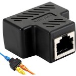 Repartiteur rj45, repartiteur cable ethernet 1 � 2 r�partiteur, adaptateur double prise, 1 pi�ces double ...