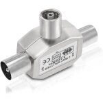 Rpartiteur satellite 2 voies double prise antenne tv splitter antenne tv tnt, couplage en t, 1 tv femelle ...