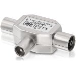 Rpartiteur satellite 2 voies double prise antenne tv splitter antenne tv tnt, couplage en t, 1 tv mle ...