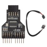 Rpartiteur usb 9 broches, 9 broches vers double 9 broches en ligne, connecteur usb2. 0 femelle 1  2 ...