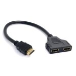 R�partiteur en y m�le vers double hdmi femelle, c�ble adaptateur d'extension pour pc hdtv ordinateur ...