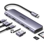 Revodok 1071 hub usb c hdmi 4k lecteur de carte sd tf pd 100w multi data ports 5gbps 7 en 1 docking station ...