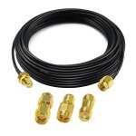 Rg174 sma coax c�ble sma m�le � sma femelle rf cable coaxial 32, 8 pieds (10m) + 3 pcs adaptateur sma ...