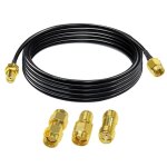 Rg174 sma coax c�ble sma m�le � sma femelle rf cable coaxial 9, 8 pieds (3m) + 3 pcs adaptateur sma radio ...