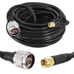 Rg58 n � rp - sma m�le c�ble 15m c�ble coaxial antenne wifi � faible perte jumper pigtail de n m�le � ...